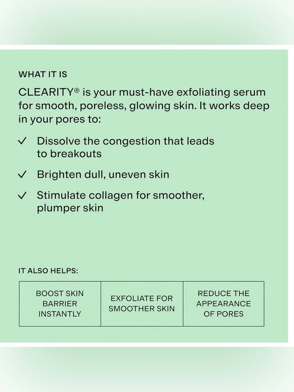 CLEARSTEM Clearity 8% Mandelic Acid Gentle Exfoliating Serum - 1.35oz/40ml NIB